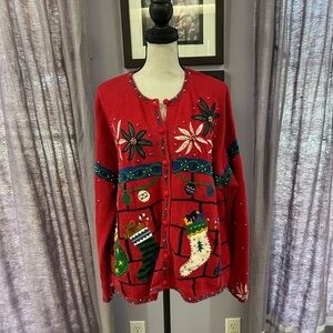 Vintage Hampshire Studio Holiday Cardigan